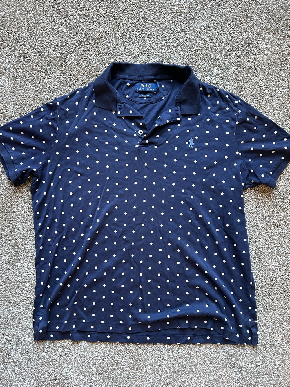 Polo RL polka dot button up